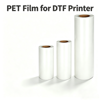 Roll Film DTF Matte PET Transfer Hot Cold Peel 30cm 60cm 80cm 120cm 13inch 24inch untuk Cetak Transfer Panas Kaos Tekstil