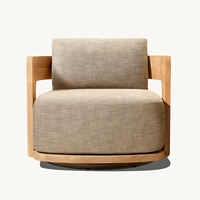 BRONTE Chaise en bois de teck personnalisée Chine fabricant extérieur pivotant Patio chaise longue loisirs nouveau jardin canapé simple