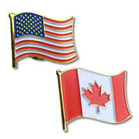 Épingles en métal émaillé de revers de drapeau américain personnalisable Insigne de drapeau national plaqué quantité minimale de commande minimum pour des occasions de fête nationale de souvenirs