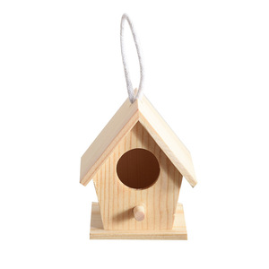 Nichoir en bois en forme de maison en pin, artisanat, décoration d'intérieur, cadeau - Product Image 4