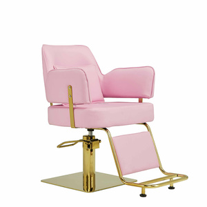 Silla de espera apilable <span class=keywords><strong>rosa</strong></span> con tapicería de cuero, asiento compacto de recepción de salón para vestíbulo de uñas y peluquería - Product Image 5