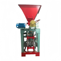 Petite presse hydraulique entièrement automatique pour la fabrication de briques 220V, machine à fabriquer des blocs emboîtables, matière première ciment, haute capacité