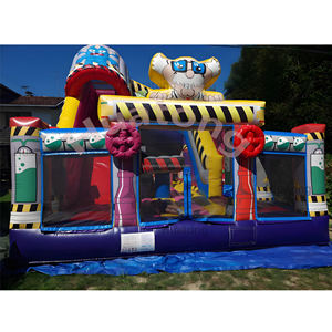 אוויר pvc מסחרי להקפיץ קפיצות טירה מתנפחים ילדים משולב משחקים עם שקופית בית להקפיץ - Product Image 2