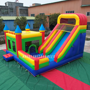 Castillo inflable comercial con tobogán y brincolín para fiestas, ideal para el patio trasero. - Product Image 5