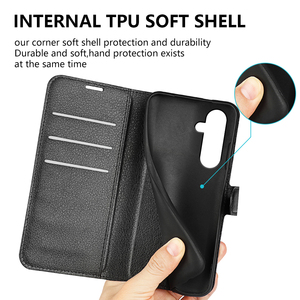 Đối Với Samsung Galaxy A24 A32 A35 5G Lichi PU Leather Wallet Lật Pin Cover Quay Lại Trường Hợp - Product Image 4