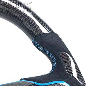 Volant sport en cuir et fibre de carbone pour l'amélioration de l'intérieur de la voiture, compatible avec <span class=keywords><strong>Ford</strong></span> <span class=keywords><strong>Mustang</strong></span> S550 <span class=keywords><strong>GT</strong></span> <span class=keywords><strong>350</strong></span> 500 Coupé 2015-2023 - Product Image 5