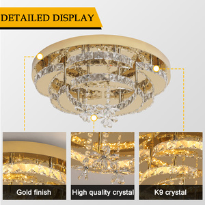 Lampes de plafond en acier inoxydable de haute qualité, luminaires personnalisés pour villas et appartements, luminaires de plafond LED - Product Image 2