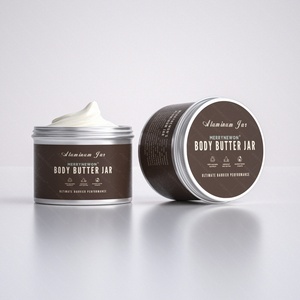 Custom Label Aluminum Jar Tin for <b>Body</b> Butter 250ml 360ml Great Quality Aluminum Cosmetic Packaging Cream Jar Aluminum - Product Image 3