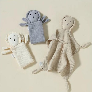 <span class=keywords><strong>Doudou</strong></span> Bébé en Coton, Jouet de Sommeil Apaisant, Serviette Couverture Poupée d'Endormissement, Motif <span class=keywords><strong>Lion</strong></span> de Dessin Animé - Product Image 5