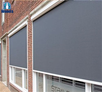 Persiana enrollable eléctrica exterior personalizada con función antiviento para balcón y protección solar