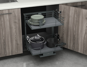 High-Quality Storage Building Hardware <b>Drawer</b> Pull Out <b>Sliding</b> Kitchen Basket <b>Drawer</b> Organizer Bottom Clip-On Basket - Product Image 2