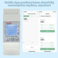 Compteur d'énergie bidirectionnel intelligent Tuya WiFi ZigBee 80A monophasé/triphasé, moniteur de puissance KWh, wattmètre, Modbus, tension, courant