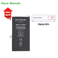 Nouvelle Batterie Kara Manda KM Sans Fenêtre Pop-up pour iPhone, 100% Santé, Double Connectivité, Remplacement de Batterie pour iPhone Modèles 6 à 14