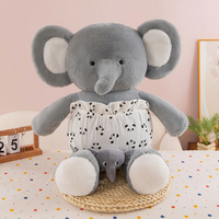 Peluche Éléphant Bébé Douce pour la Peau, Compagnon de Câlin, Jouet Anti-Stress Confortable, Cadeau d'Anniversaire Adorable pour Filles et Garçons