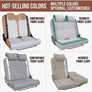 Sièges pliants <span class=keywords><strong>en</strong></span> cuir style professionnel pour fourgonnette, lit de <span class=keywords><strong>camping</strong></span>-<span class=keywords><strong>car</strong></span>, largeur personnalisée, dossier divisé, design imperméable pour <span class=keywords><strong>Ford</strong></span> <span class=keywords><strong>Transit</strong></span> - Product Image 5
