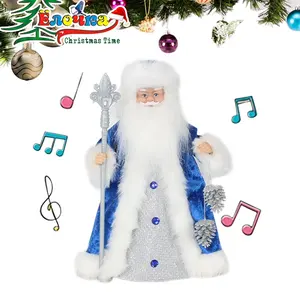 Doosote — poupée électrique de noël, mobile et décoration de nouvel an, jouets musicaux de noël, de couleur bleu foncé, personnalisés 30/40/50CM