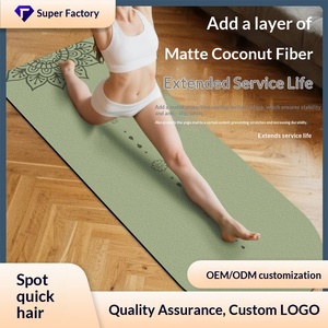 Tapis de yoga professionnel semi-circulaire givré en caoutchouc inodore, antidérapant, épaissi, avec ligne de guidage postural - 10 Non - Product Image 3