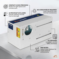 Nouvelle machine de marquage laser UV 5W haute précision 355nm pour ligne d'emballage verticale de type oreiller, haute vitesse, sans dommages thermiques, certifiée CE