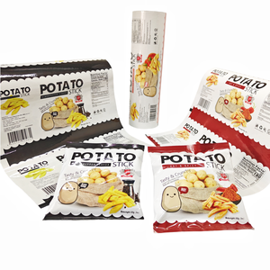 عبوة بلاستيكية مطبوعة بشكل جيد للبطاطس المقلية الساخنة ، فيلم بسكويت الحلوى والشوكولاتة المنتفخة ، لفائف خبز مختوم - Product Image 2