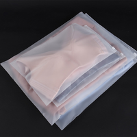 Sac en plastique pour l'emballage des vêtements, un côté transparent, un côté givré, sac à fermeture éclair pour vêtements, résistant aux déchirures, pochette d'emballage pour vêtements