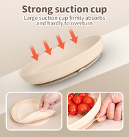 Plaque d'alimentation en silicone de forme ronde Plaque en silicone colorée de qualité alimentaire sans BPA