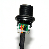 Conector de montaje en panel impermeable RJ45 con arnés de cable PCBA IP67 |   Conjunto de Cables Divididos en Y Personalizados para Bicicleta Eléctrica / Scooter Eléctrico