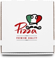 Boîte à pizza en papier imperméable de qualité alimentaire avec logo imprimé personnalisé Emballage jetable portable haut de gamme pour pizza et croustilles
