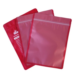 Commercio all'ingrosso stampa fabbrica di plastica politene bustina smerigliata con cerniera borse piatte con chiusura a Zip <span class=keywords><strong>per</strong></span> i vestiti borsa trasparente - Product Image 1