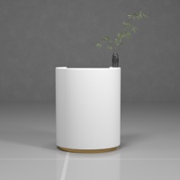 Mostrador de Recepción Personalizable Zhuoke 2025 de MDF, Púlpito Blanco y Barra para Tienda de Ropa Femenina, Caja Registradora