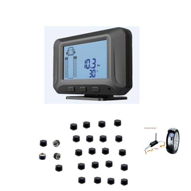 Yoelbaer 219PSI External Internal Sensor 6 8 10 12 14 16 18 22 24 26 28 46 Wheels Tire Pressure Monitoring System BUS Truck TPMS