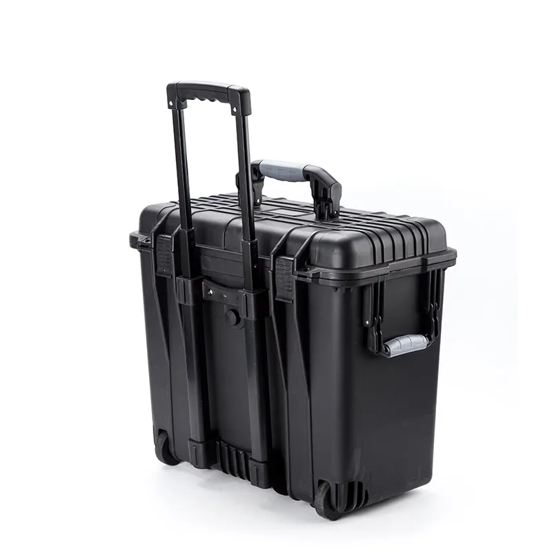 Factory Customized logo hard IP67 plastic large travel suitcase trolley tool case with wheels and handle and foam