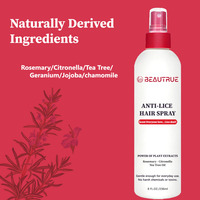 Spray capillaire anti-poux naturel en gros d'usine, à base d'huiles essentielles, démêle et conditionne pour enfants et adultes