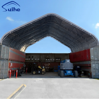 Estructura de armadura para techos de servicio pesado Refugio de cúpula para contenedores de envío 60X40