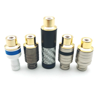 Conector de cable hembra RCA tipo soldadura de Latón chapado en oro de alta calidad para Audio Video