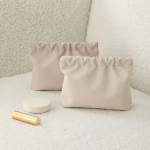 2026 Custom Portable Waterproof Wrinkled Snap Closure Makeup <strong>Bag</strong> Custom Travel Storage <strong>Leather</strong> Pouch <strong>Small</strong> Cosmetic <strong>Bag</strong> - Product Image 3