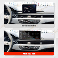 Radio para Auto LINUX de 12.3 Pulgadas para AudI A4L/A5 2017-2019, Pantalla Estéreo, Navegación GPS, Reproductor Inalámbrico CarPlay