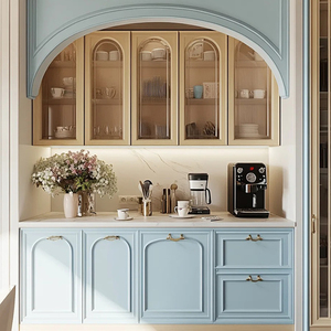Muebles de Cocina Modulares Modernos Personalizados, Aparador Integrado de Pared, Madera Maciza Ecológica, Garantía de 5 Años, Bisagra para Comedor - Product Image 3