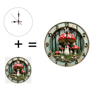 Round Wooden Wall <b>Clock</b> 25cm Casual Nordic Silent Home Decor <b>Clock</b> - Product Image 1