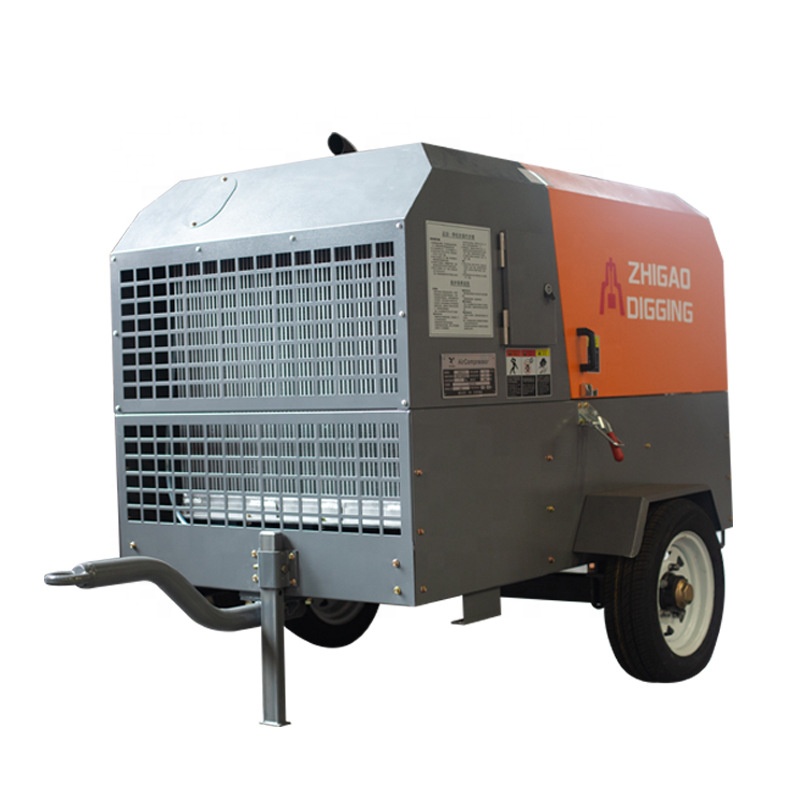 Zhigao 40scy 7bar 160cfm маленький прицеп винтовой воздушный компрессор