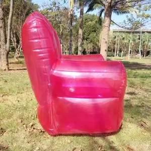 Canapé gonflable de Camping, siège paresseux, chaise d'extérieur, fauteuil, à Air doux, rouge