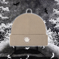 Gorro de Punto Acrílico Vintage Unisex con Logotipo Bordado Personalizado, Gorro de Invierno Cálido con Borde Reforzado, Ideal para Viajes y Playa