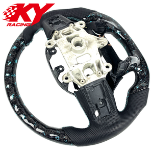 Volante deportivo personalizado en fibra de carbono forjada azul marino y cuero negro, adecuado para Dodge Ram TRX 1500 3500 4500 - Product Image 3