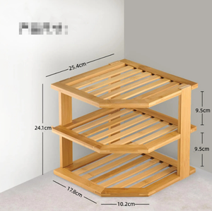 Support d'angle en <span class=keywords><strong>bambou</strong></span> de haute qualité à 3 niveaux pour organiser les épices et les condiments de cuisine, supports et étagères de rangement - Product Image 6