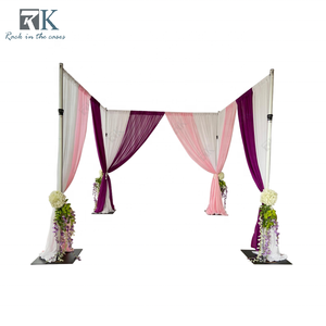 Adjustable Pipe and Drape <b>Kit</b> Aluminum Pipe and Drape System Telescopic Pipe and Drape for Wedding Backdrop Decoration - Product Image 1