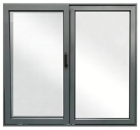 Ventanas Antihuracanes de Diseño Moderno Personalizadas, Resistentes a Impactos, de Aleación de Aluminio, Correderas Horizontales, con Doble Acristalamiento y Aislamiento Térmico Exterior