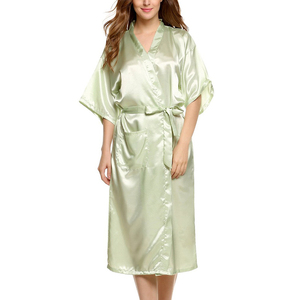 Elegante menta verde de la boda de novia de poliéster Sexy ropa de dormir ropa de baño <span class=keywords><strong>Spa</strong></span> - Product Image 1