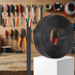 Câble électrique multiconducteur à 3 fils, en cuivre toronné, isolé en PVC, 450V, qualité industrielle, couleur noire - Product Image 2