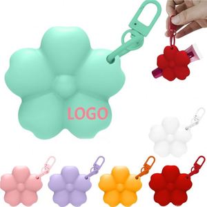 Soporte de silicona personalizado con LOGO, estilo flor de cerezo, para lápiz labial y brillo labial, colgante de llavero para lápiz labial y perfume - Product Image 1