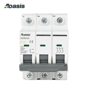 AOASIS AON-63 3 pôle mcb Micro Circuit Disjoncteur MCB disjoncteur prix 3 phase Miniature disjoncteur