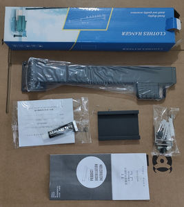 מתלה ייבוש מתקפל קיר בגדים מתלה כביסה אלומיניום מתלה כביסה - Product Image 6